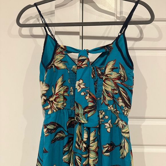 Blue Floral Midi Dress - Picture 4 of 6